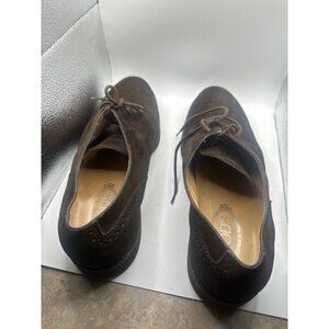 Tods Mens Brown Suede Lace-Up Oxford Shoes Size 11